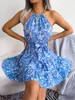 Vestidos informales para mujeres Cubierte de playa Vestido Ropio Floral Floral Estilo coreano Lace para verano Slip de vacaciones de vacaciones