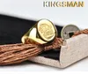 Rings de cluster Kingsman Ring the Secret Service Custom Signet For Men Women Cosplay S925 Sliver Color Brass Gold Free Grave