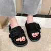 GAI Summer Women Slippers Platform Mules Flip Flops Street Sandals Cogs Flat Fashion Design Casual Shoes for Female 230414