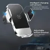 A21 FOD Coil Sensor Wireless Car Charger Aluminoy Mount Mount حامل الهاتف Qi 10W 15W