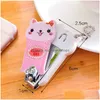 Chaveiros Dos Desenhos Animados Animal Chaveiros Cute Nail Clippers Chaveiro Anéis Crianças Mulheres Homens Aço Inoxidável Manicure Tesoura Chaveiros Ho Dhqmj