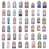 50pcs-Pack Ins Style Church Stickers Vattentäta vinylklistermärken för bagagevattenflaska Laptop bilplanerare Scrapbooking Phone Mac Door Wall Decals