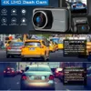 CAR DVR DASH CAM 4K WIFI CAMERA FÖR BIL DASHCAM 24 timmar Parkeringsmonitor Front och bakre Dual DVRS Night Vision Kamera Samochodowa Rejestrator Q231115