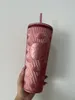 New 2023 Starbucks Studded Tumblers 710ML Plastic Coffee Mug Bright Diamond Starry Straw Cup Durian Fish scale Cups Gift Product