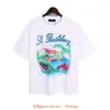 Designer Fashion Vêtements Hommes Tees Tshirt Amires 2023 Printemps / Été Nouveau modèle Lettre Impression High Street BR Lâche T-shirt à manches courtes pour hommes