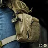 Sacos ao ar livre OwlSight Homens Perna Saco Durável Nylon Utilitário Ferramenta Pacote Bolsa Ajustável Militar Tático Cintura Pesca 1000D 231114