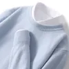 Men's Sweaters Pure Wool 2023 Autumn/Winter New Men's Round Neck Loose Solid Color Pullover Casual Cashmere Sweater Knitted Underlay 231017