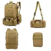 Sacs de plein air 4 en 1 Sac à dos 55L Sac militaire tactique Armée Rucksack Sport Hommes Camping Randonnée Voyage Escalade Mochila 231114