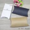 Jewelry Boxes 50Pcs 4Size Gifts box Vintage kraft /Black gifts Pillow box White Paper party suppiles wrapping jewelry package box 231115