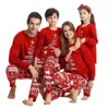 Family Matching Outfits Merry Christmas Family Matching Outfits Pajamas Set Present Dad Mom Kids Baby Sleepwear Red Navy Pants Shirts Rompers Gifts 231114