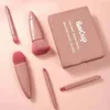 Outils de maquillage 5 pièces brosse cosmétique Portable voyage avec miroir coffret lâche Blush fard à paupières 231115