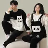 Women's Sleepwear Winter Warm Sleepwear Thicken Coral Fleece Soft Loose Long Pajamas Trousers Set Couple's Casual 2pcs Zipper Homewear Suits 231115