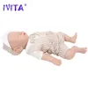 Dolls IVITA WB1528 43cm 2508g 100% Full Body Silicone Reborn Baby Doll Realistic Soft Baby Toys with Pacifier for Children Dolls Gift 231115