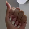 False Nails 24pcs 접착제 인공적인 가짜 긴 발레 분리 완성 된 손톱 전체 커버 켜기