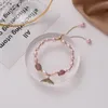Bracelets à brins fée queue de poisson fille coeur Ins fraise cristal perle Bracelet romantique rose miel B111 brins de perles