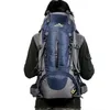 Sacos ao ar livre 50L Saco de escalada à prova d'água com capa de chuva Nylon Mochila Esporte Mochila Camping Viagem Trekking Mochila 231114