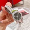 Luksusowy złoty sliver kobiety oglądają najlepsze projektant marki 28 mm zegarek na rękę Diamond Lady Watches All Stagle Steel Band na damski walentynki świąteczny dzień matki Prezent