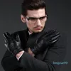 Moda para hombre guantes de cuero real accesorio de guante de cuero entero de fábrica