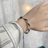 Chaîne Charme Jaune Bleu Ukraine Bracelets Pour Femme Hommes À La Main Drapeau Ukrainien Couleur Tissé Chaîne Bracelet Nouveau Design Couple BijouxL231115