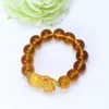 Strand Citrine Gem Stone Bracelet Wealth Pi XIU Lucky Feng Shui Bead Bracelets