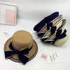 Szerokie brzegowe czapki proste letnie rodzic-dziecko plażowe słońce Słońce swobodne Panama Hat Lady Brand Woman Flat Bowknot Straw Cap