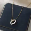 Collane con ciondolo Collana di perle a cerchio tondo in acciaio inossidabile SZN 316L per regalo di gioielli per feste per ragazze eleganti di moda