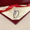 Ucuz Jewlery Lüks Klasik Tırnak Yüzük Tasarımcı Yüzük Moda Unisex Cuff Ring Çift Bileklik Altın Yüzük Takı Sevgililer Günü Hediyesi Hayır Kutu Al8i 6blz