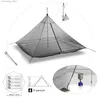 Tentes et abris Tente de camping ultralégère 2-4 personnes en plein air 40D nylon recouvert de silicone Rodss Pyramid grande tente Breathab 3-4 saisons tente intérieure Q231115