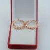 Hoop Earrings 2 Style FJ Women Ladies 585 Rose Gold Color Twisted Round