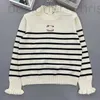 Vestes pour femmes Designer Luxe Tricoté Stripe Pull Col Rond Pull Sweet Girl Age Réduire Laine Nouveau produit pour l'automne et l'hiver 2022 93GP