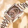 Montres-bracelets Light Luxury Tempérament Montre Femme Square Femmes Montres à quartz pour cadeaux Designer