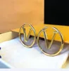 Top Paris Schmuck Accessoires Frauen Hoop Ohrringe Luxus 18K Gold Ohrstifte Lady Schönes Weihnachtsgeschenk mit Kasten