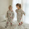 Ensembles de vêtements Ensemble d'automne pour enfants Ensemble de couleur unie pour bébé Imprimé chien partout Pull Pantalon décontracté Deux pièces 2023 Né Bébé Garçon Vêtements