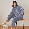 home clothing Women Winter Warm Coral Fleece Pajama Set Piece/Set Sleepwear Sweet Cute Flannel Pyjamas Suit Home Clothing Pajama Homewear R231115