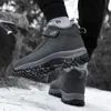Robe chaussures bottes hommes sans lacet hiver pour hommes imperméable cheville mâle neige botines randonnée femininas 2023 231115