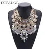 Chokers Indian Ethnic Statement Big Choker Necklace Women Bohemian Vintage Maxi Long Large Collar Crystal Necklace African Jewelry Woman 231115