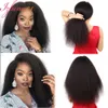 Synthetic s Transparent Kinky Straight Lace Front Pre Plucked Yaki Brazilian 13x6 Clre Human Hair For Woman Natural Hairline 231114