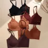 Sem costura bralettes lingerie sexy conjuntos de esportes confortáveis com decote em v sutiãs calcinha tangas conjuntos de sutiã e calcinha para mulher