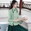 Vêtements ethniques 2023 Traditionnel Chinois Qipao Blouse Femmes Mandarin Col Manteau Oriental Fleur Broderie Chemise Femme Élégant Cheongsam
