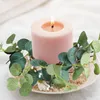 Decoratieve bloemen Candle Cup Holder Decoraties Kandelaar Spring zomer krans paasringen voor binnenshuis veranda ornamenten