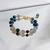 Lien Bracelets Mode Jeu Genshin Impact Ai Haitham Fans Élégant Bracelet De Perles De Cristal Aigue-Marine À La Main Élastique Corde Fille Anniversaire