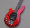 Linker 4 Strings Metallic Red Electric Bass Guitar met Chrome Hardware Aanbieding Logo/Color Customize