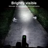 Luci per bici TOPRIDER Luce per bicicletta 1200LM T6 LED Set ricaricabile Strada MTB Lampada anteriore posteriore per faro Torcia elettrica Gruppo ciclismo 231115