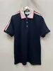 Klassisk stil Mens Polo Shirt Fashion Stripe Stitching Design Bomull Material Europeisk storlek Varumärkesdesigner Polo