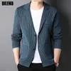 Herrenjacken Erstklassige neue Markenmode Slim Fit Blazer Jacke Smart Eleganter stilvoller Strickanzug Gestreifter Herrenmantel Lässige Herrenkleidung 2023L231115