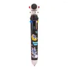 Cute 10Colors Press Type Ballpoint Pens Astronaut Shaped Graffiti Writing Tools Gel Student Gift Learning Office Supplies