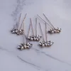 Wedding Accessories Headpiece Gold Silver Color Rhinestone Bridal Hair Pin Set Handmade Wedding Hair Sticker Accessories Women Bobby Pins