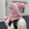 Berets 2023 Rosyjska kapelusz grube futro ciepłe kobiety zimowe panie na earflap trapper śnieg skip czapka samica set bombowca