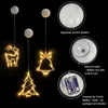 Noel dekorasyonları LED Hafif Kar Tanesi Noel Baba Asılı Saberi Lamba Pencere Süsleri Ev için Dekorasyon Xmas Navidad 2023 Yıl Dekor 231115