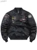 Donsparka's voor heren Air Force Pilot Jacket Heren lente en herfst Nieuwe vliegtuigen geborduurd honkbaluniform Grote maat jas Werkkleding jasL231115